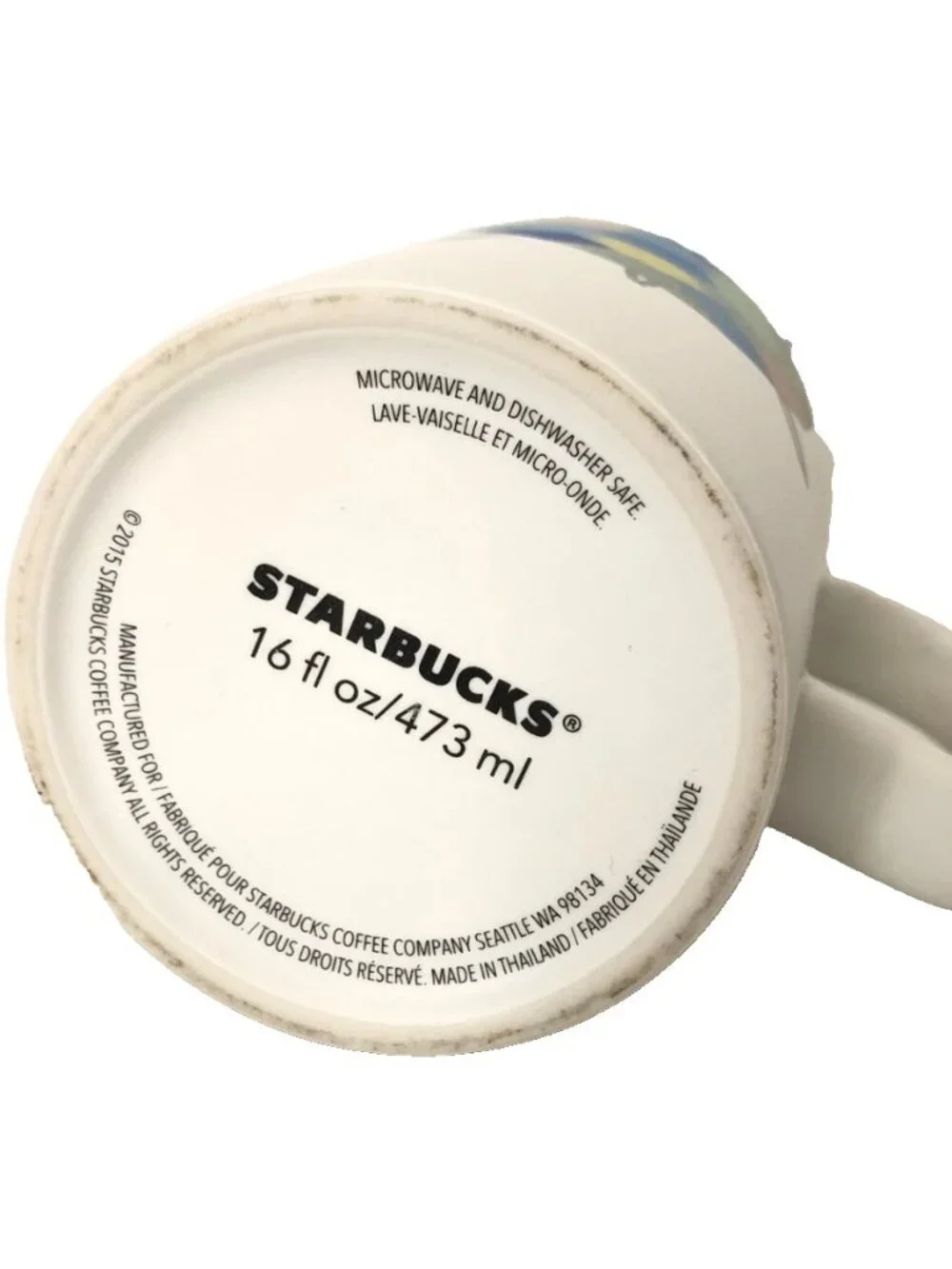 Starbucks Tortoise and the Hare 2015 Ceramic Coffee Mug 16 fl oz